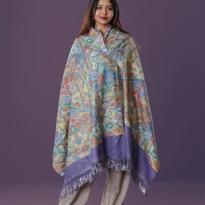 Elegant Digital Print Woolen Shawl-0054