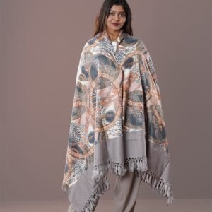 Elegant Digital Print Woolen Shawl-0060