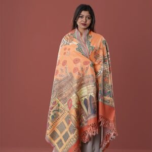 Elegant Digital Print Woolen Shawl-0085