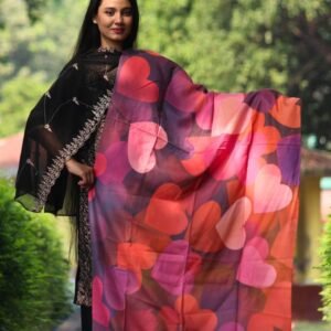 Elegant Digital Print Woolen Shawl-S010
