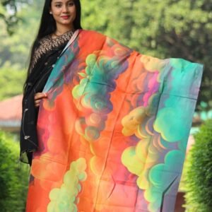 Elegant Digital Print Woolen Shawl-S011