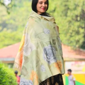 Elegant Digital Print Woolen Shawl-S012