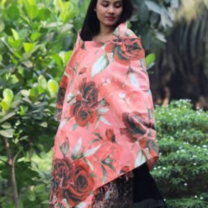 Elegant Digital Print Woolen Shawl-S015